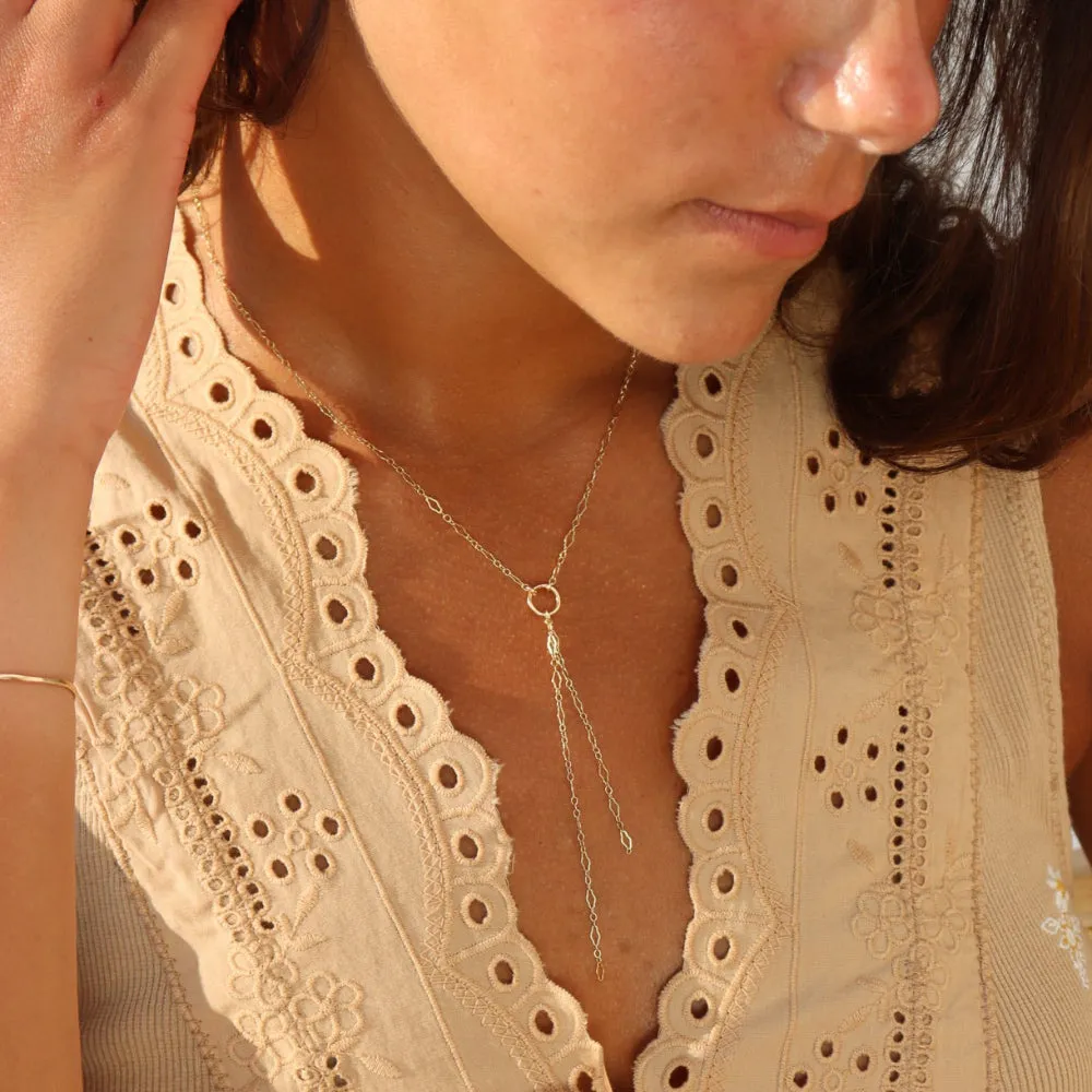 Lucia Lariat sold by Token Jewelry