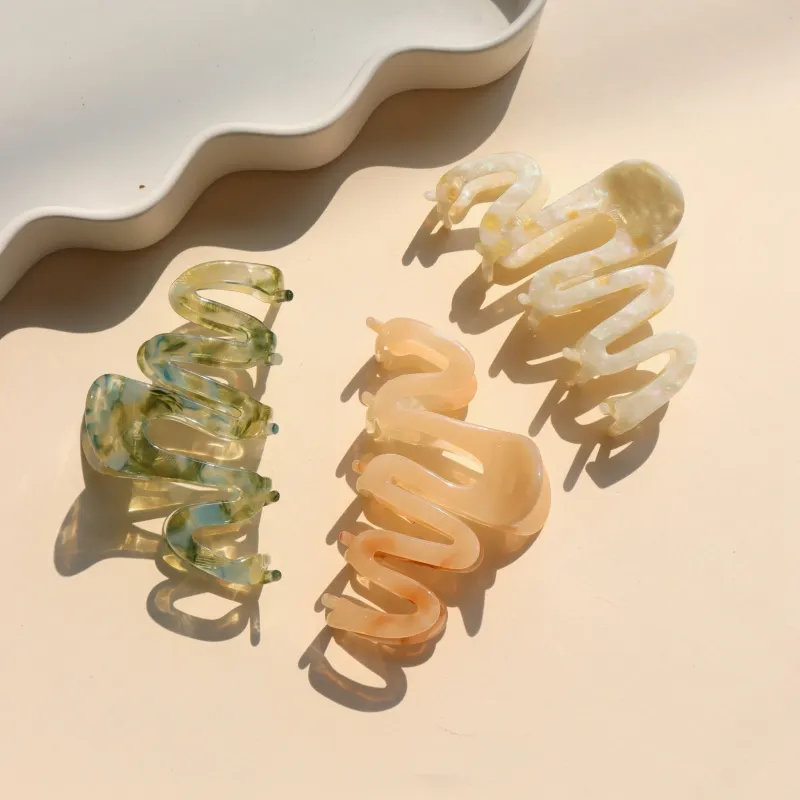 Large Squiggle Hair Claw Clip sold by Token Jewelry