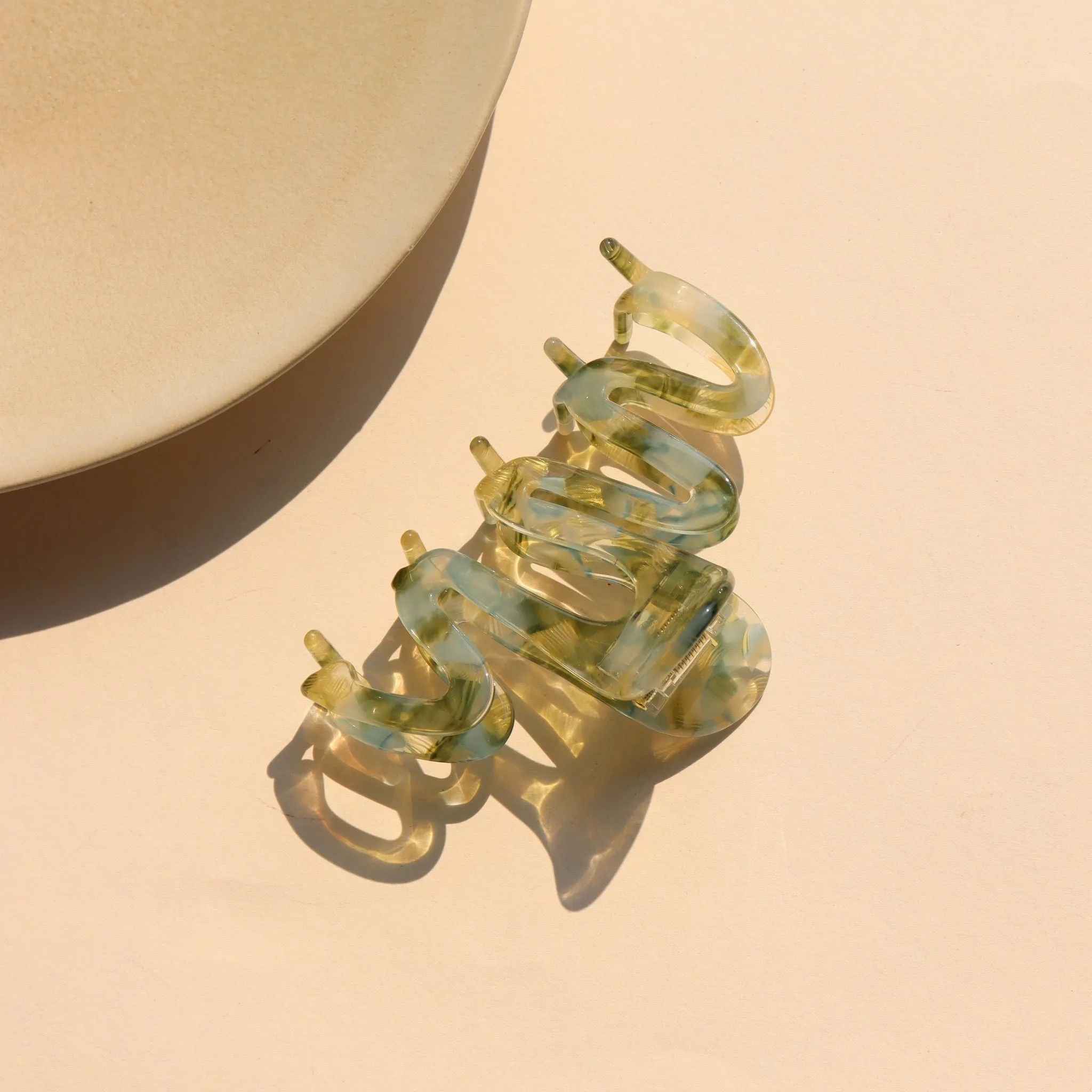 Large Squiggle Hair Claw Clip sold by Token Jewelry product image thumbnail 2