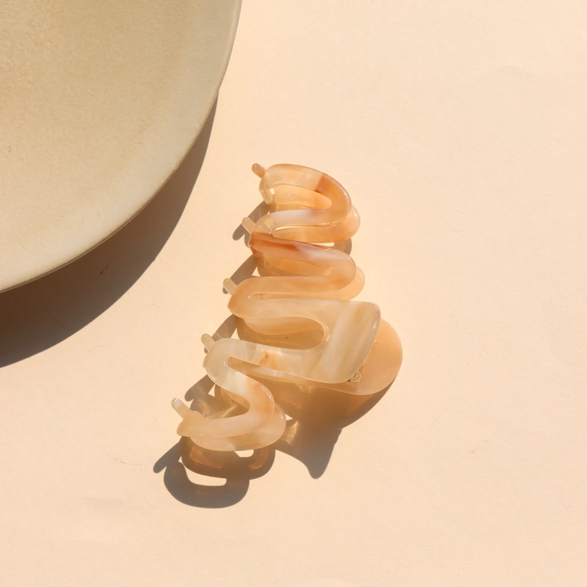 Large Squiggle Hair Claw Clip sold by Token Jewelry product image thumbnail 3