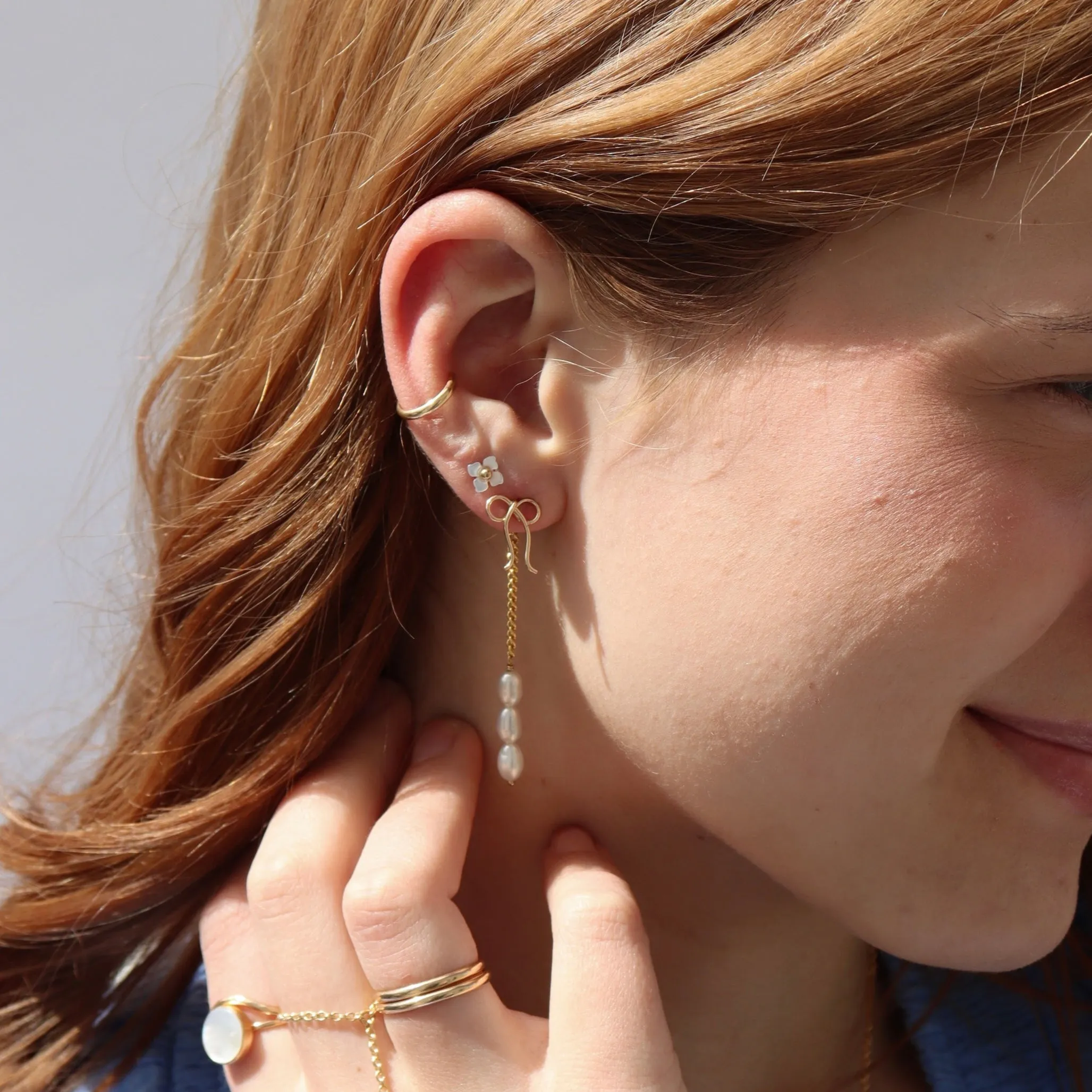 Trillium Pearl Backdrops sold by Token Jewelry product image thumbnail 2