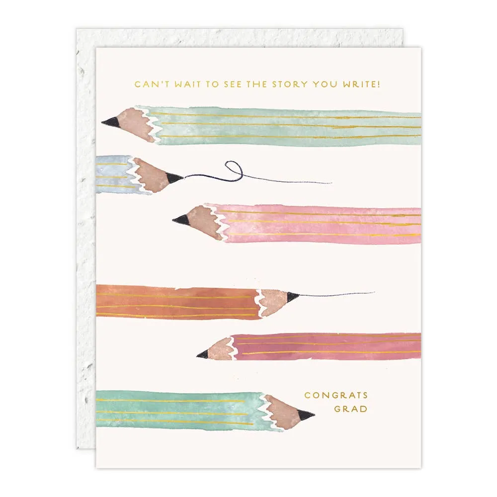 Pencils - Graduation Card sold by Token Jewelry