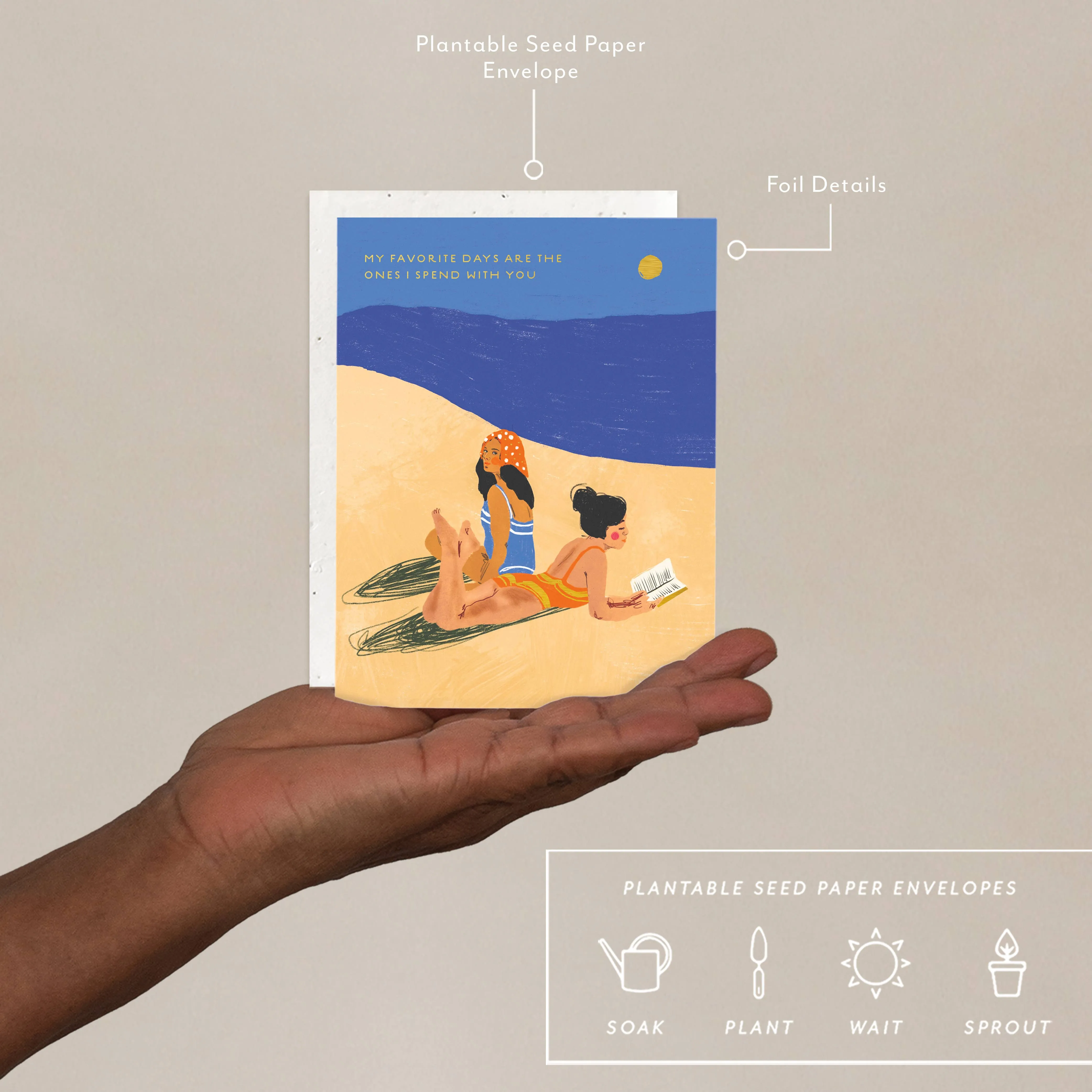 Beach Girls - Love + Friendship Card sold by Token Jewelry product image thumbnail 2