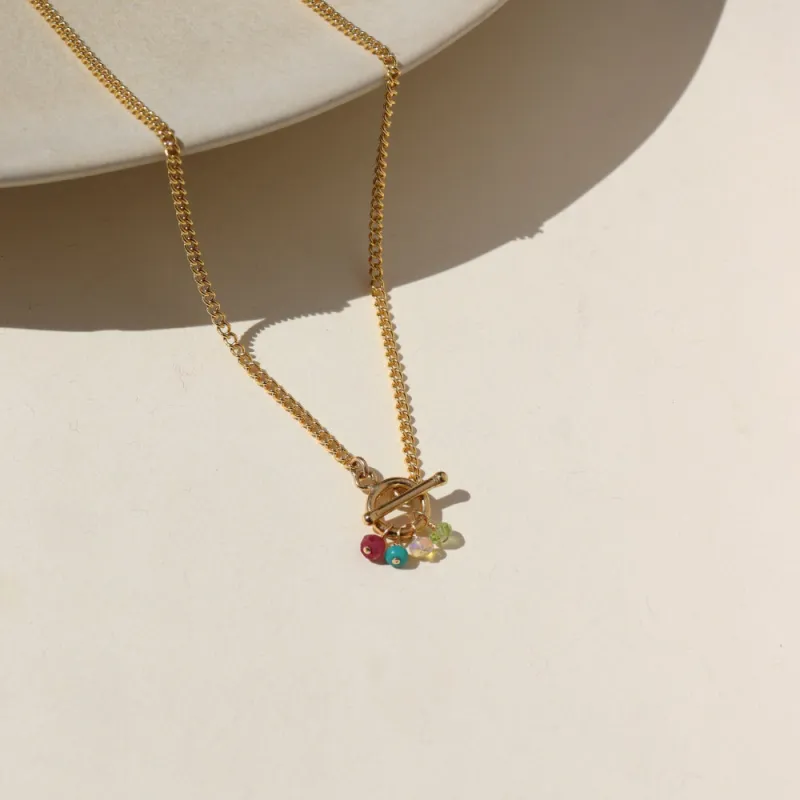 Birthstone Toggle Necklace sold by Token Jewelry
