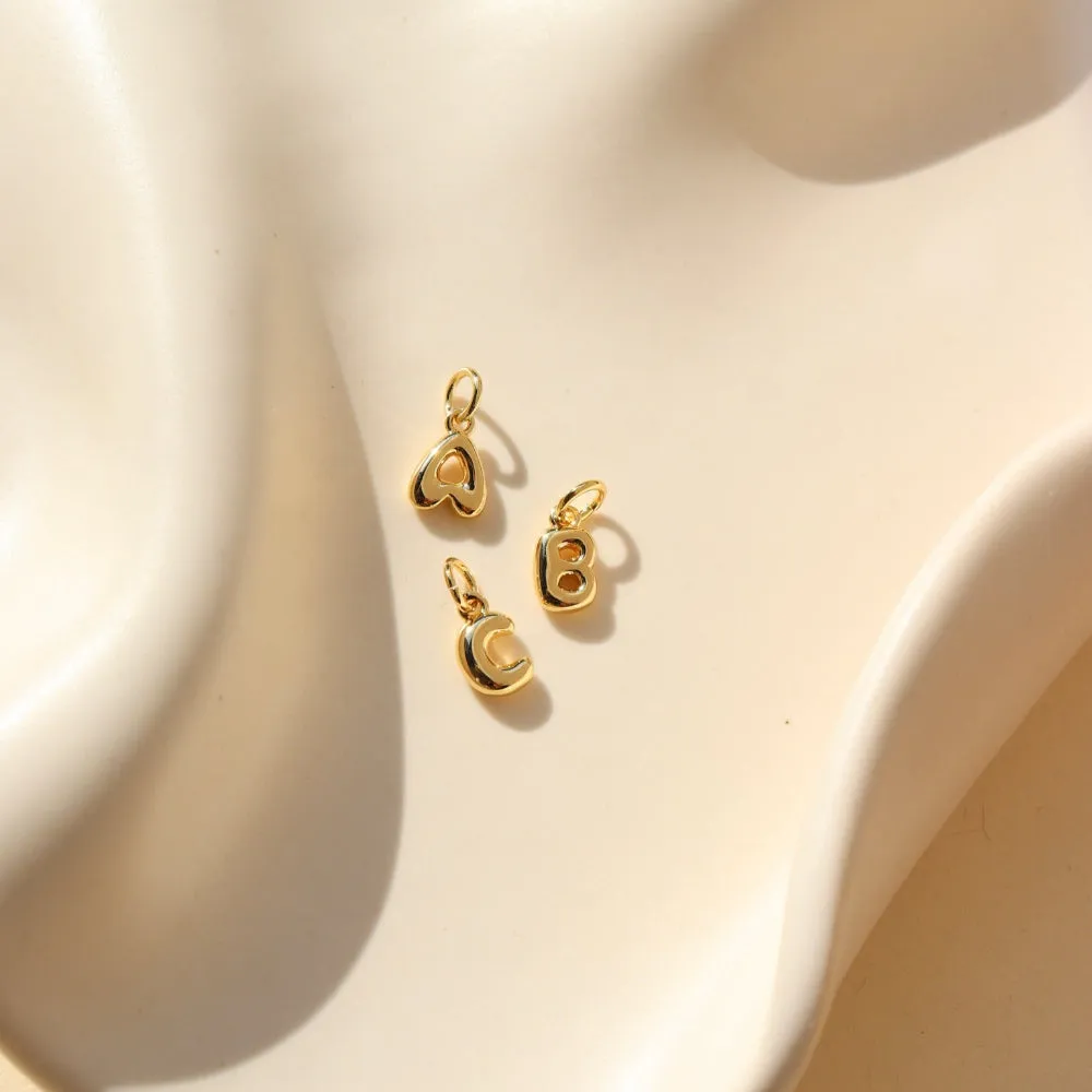 Tiny Bubble Initial Charm Necklace sold by Token Jewelry product image thumbnail 3