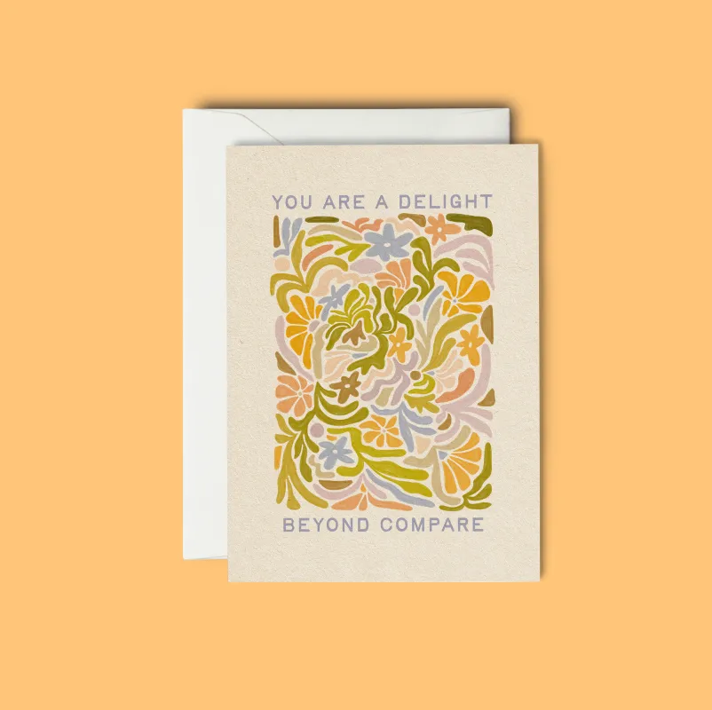 Delight Beyond Compare - Greeting Card sold by Token Jewelry