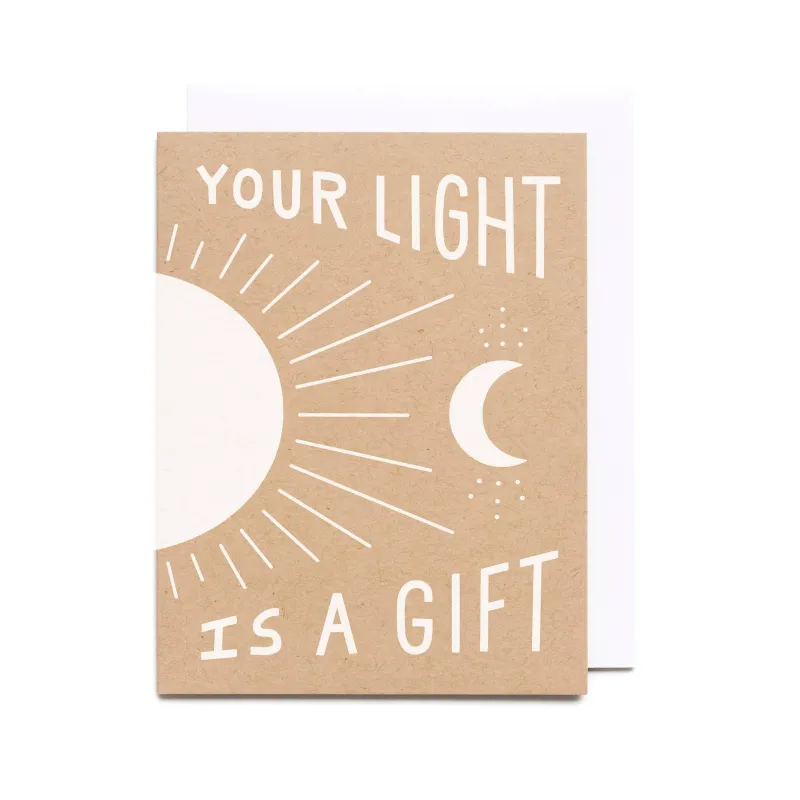 Your Light Sun Moon Card sold by Token Jewelry
