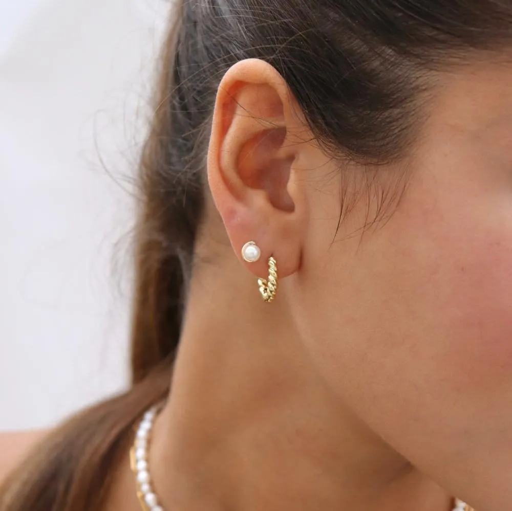 Croissant Huggie Hoops sold by Token Jewelry product image thumbnail 3