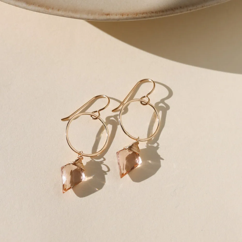 Champagne Quartz Drops sold by Token Jewelry