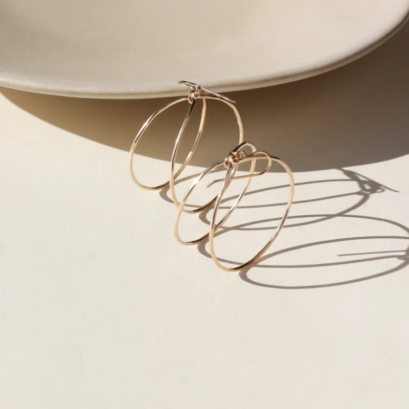 Parallel Hoops made by Token Jewelry