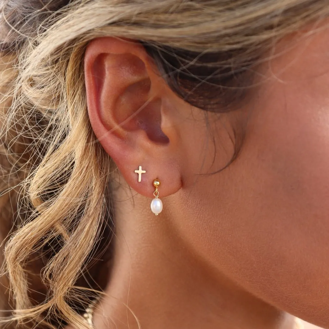 Cross Studs sold by Token Jewelry product image thumbnail 3