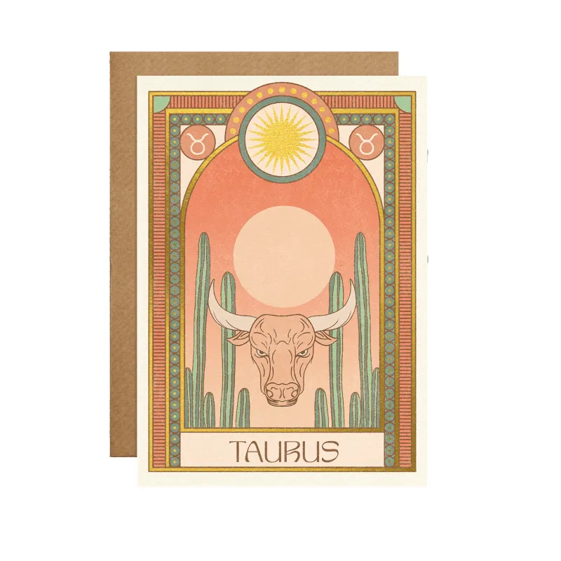 Taurus Zodiac Card sold by Token Jewelry
