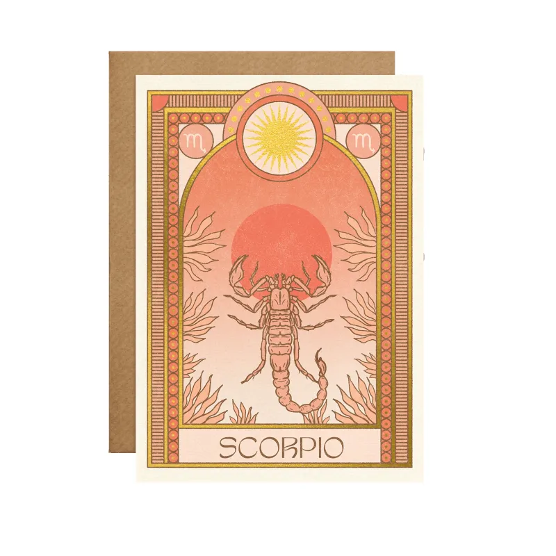 Scorpio Zodiac Card sold by Token Jewelry