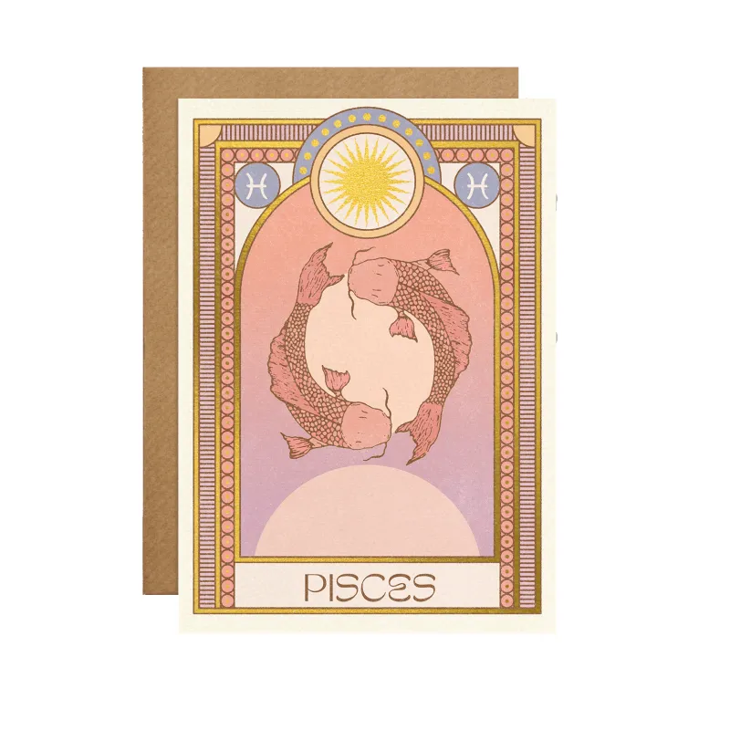 Pisces Zodiac Card sold by Token Jewelry