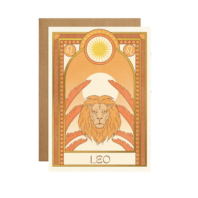 Leo Zodiac Card sold by Token Jewelry