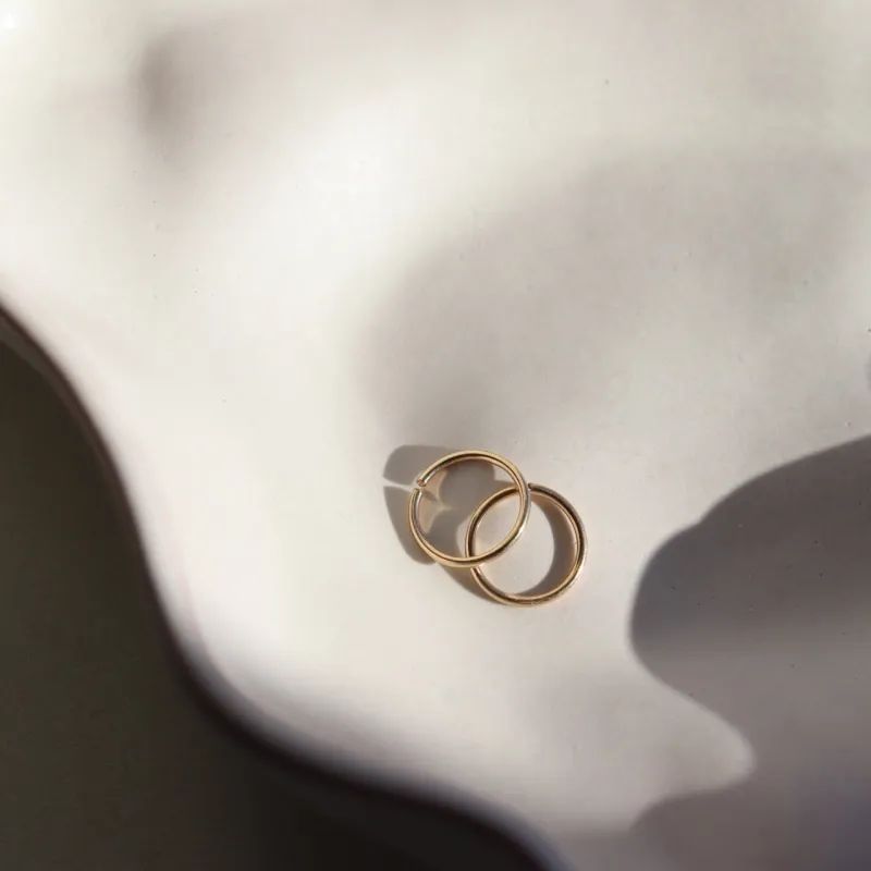 Endless Hoops in 14k Gold sold by Token Jewelry