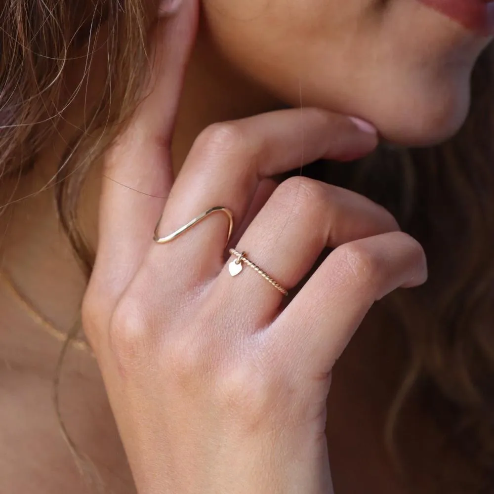 Heart Charmed Ring sold by Token Jewelry product image thumbnail 3