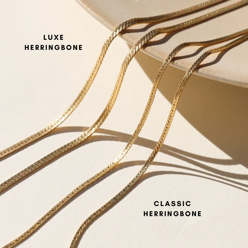Luxe Herringbone Chain sold by Token Jewelry product image thumbnail 3