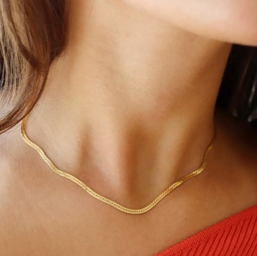 Luxe Herringbone Chain sold by Token Jewelry product image thumbnail 5