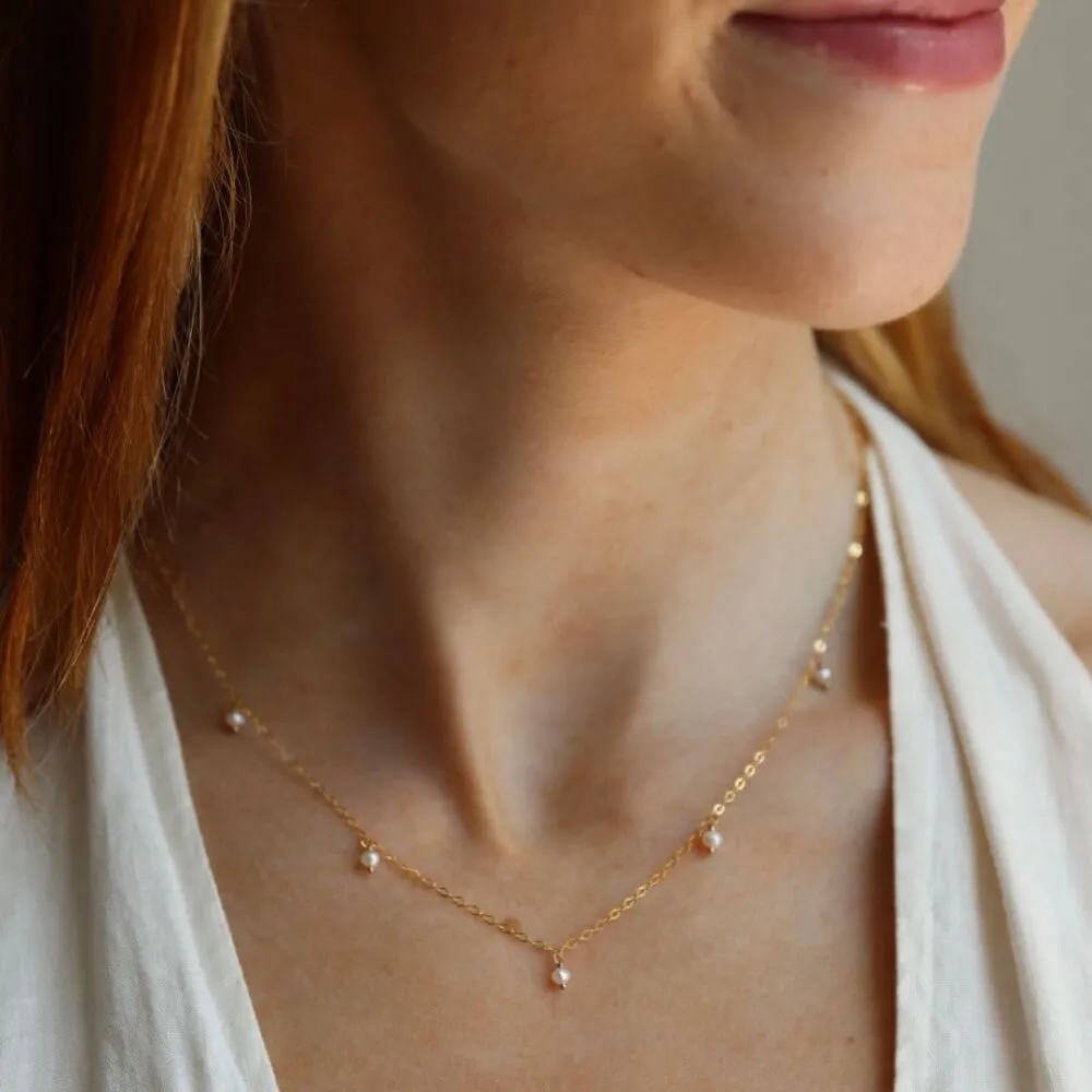 Delicate Pearl Necklace sold by Token Jewelry product image thumbnail 3