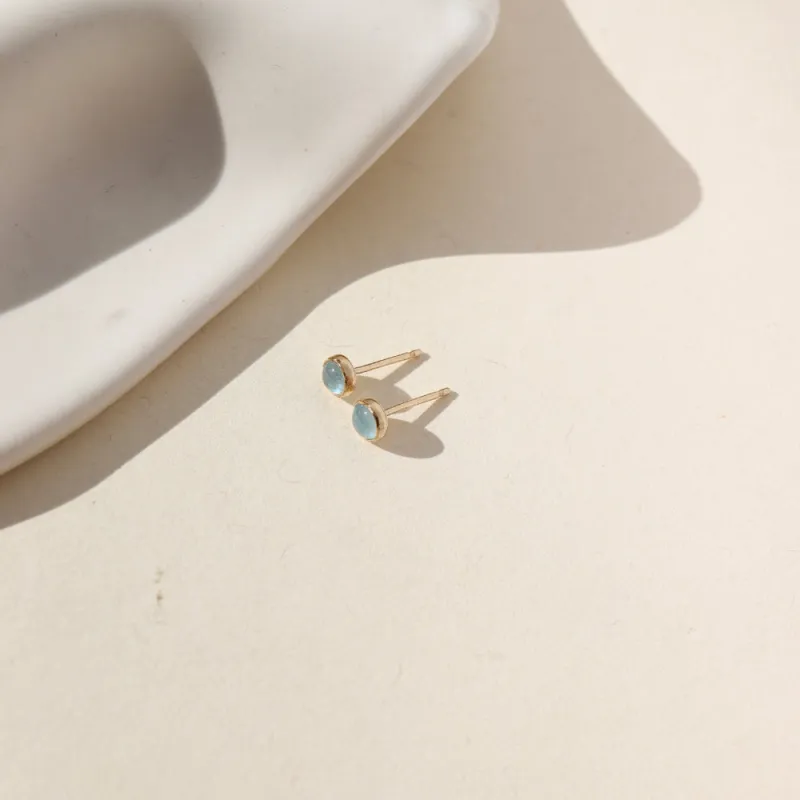 Aquamarine Studs sold by Token Jewelry