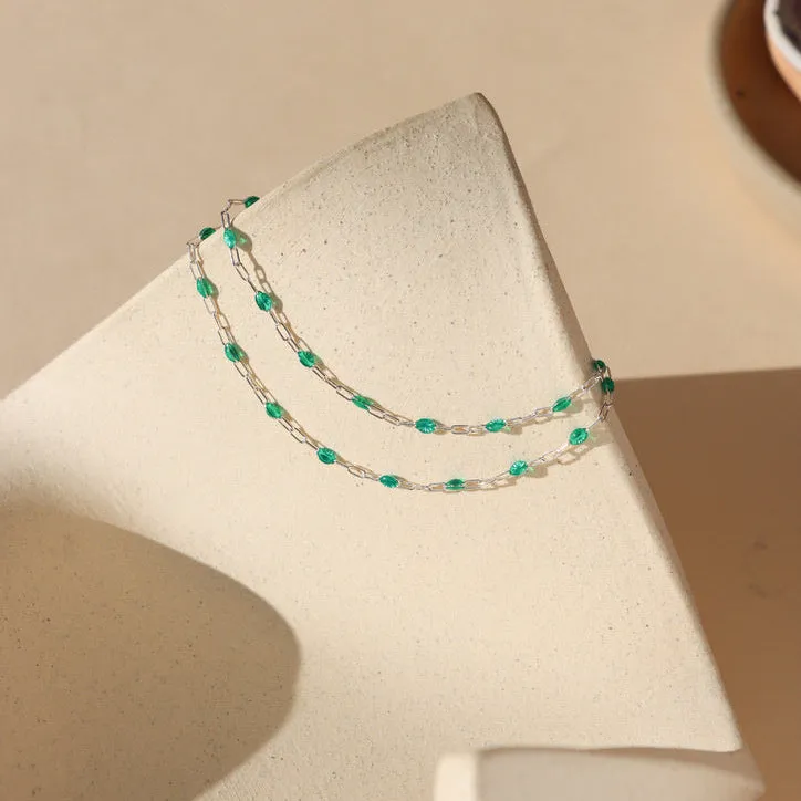 Emerald Gemlink Choker sold by Token Jewelry product image thumbnail 2
