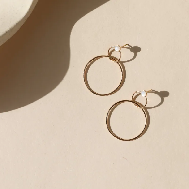 Halo Hoops made by Token Jewelry