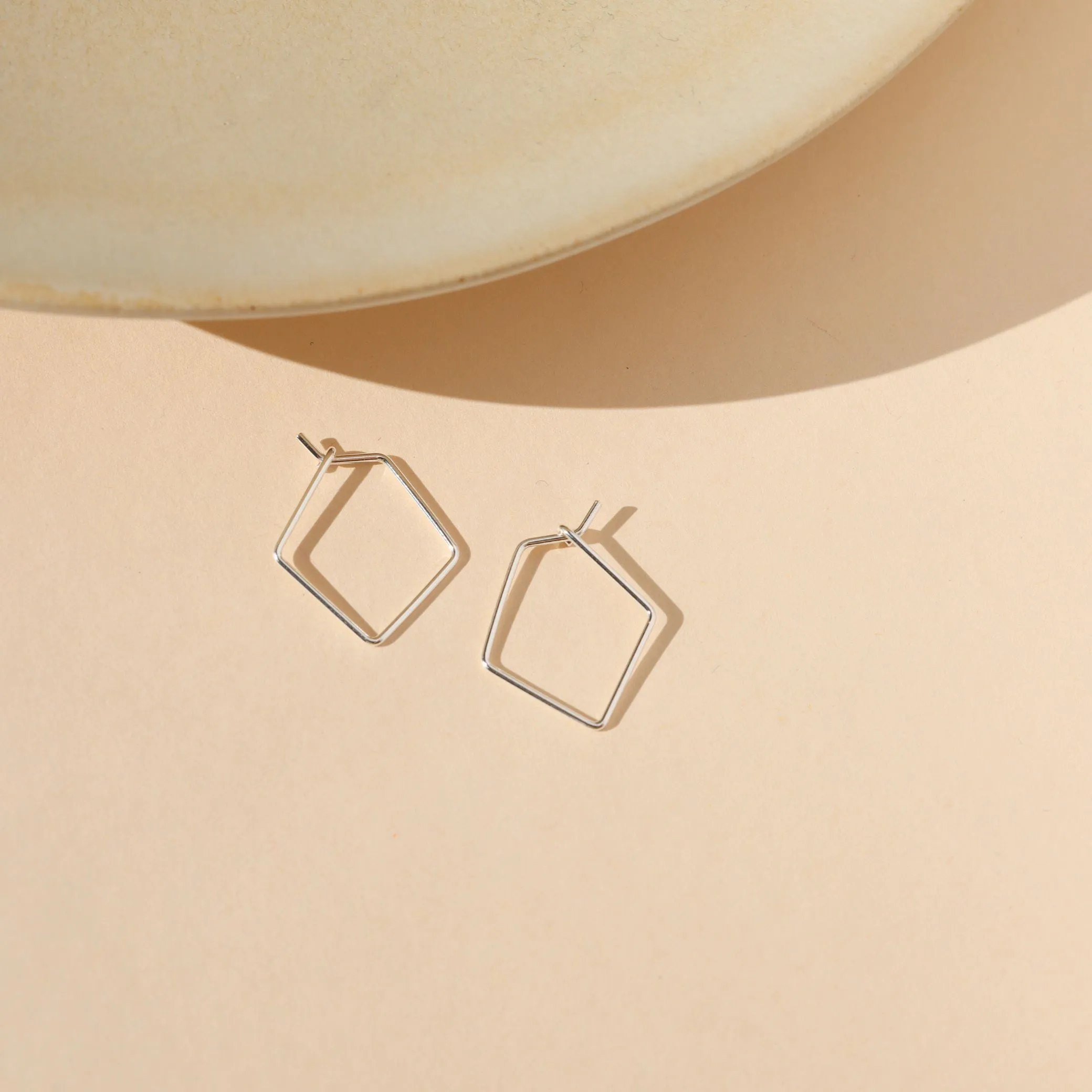 Diamond Hoops sold by Token Jewelry product image thumbnail 2