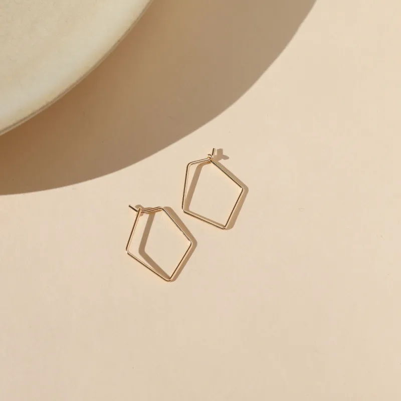 Diamond Hoops made by Token Jewelry