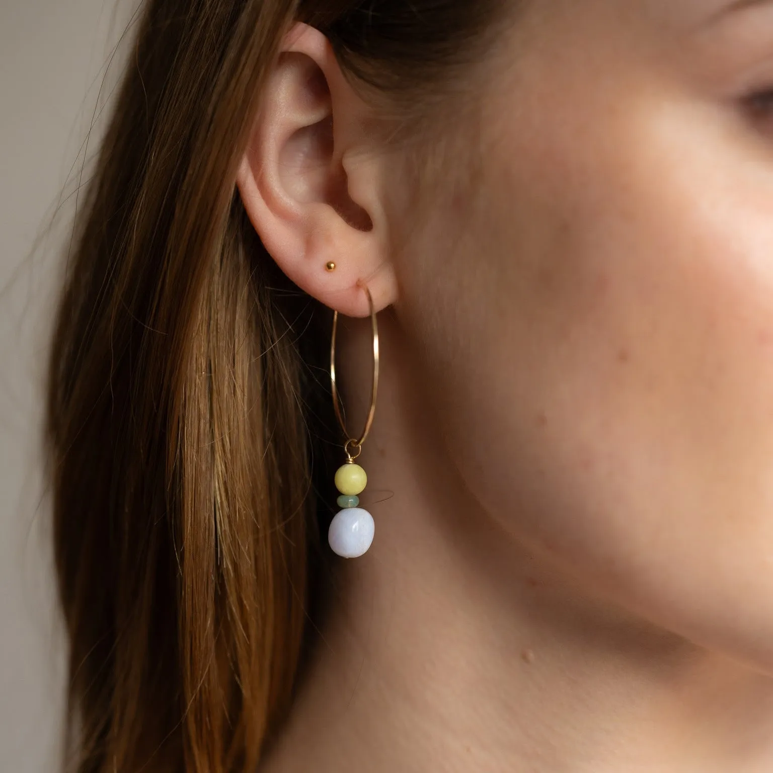 Lemon + Lace Hoops sold by Token Jewelry product image thumbnail 3