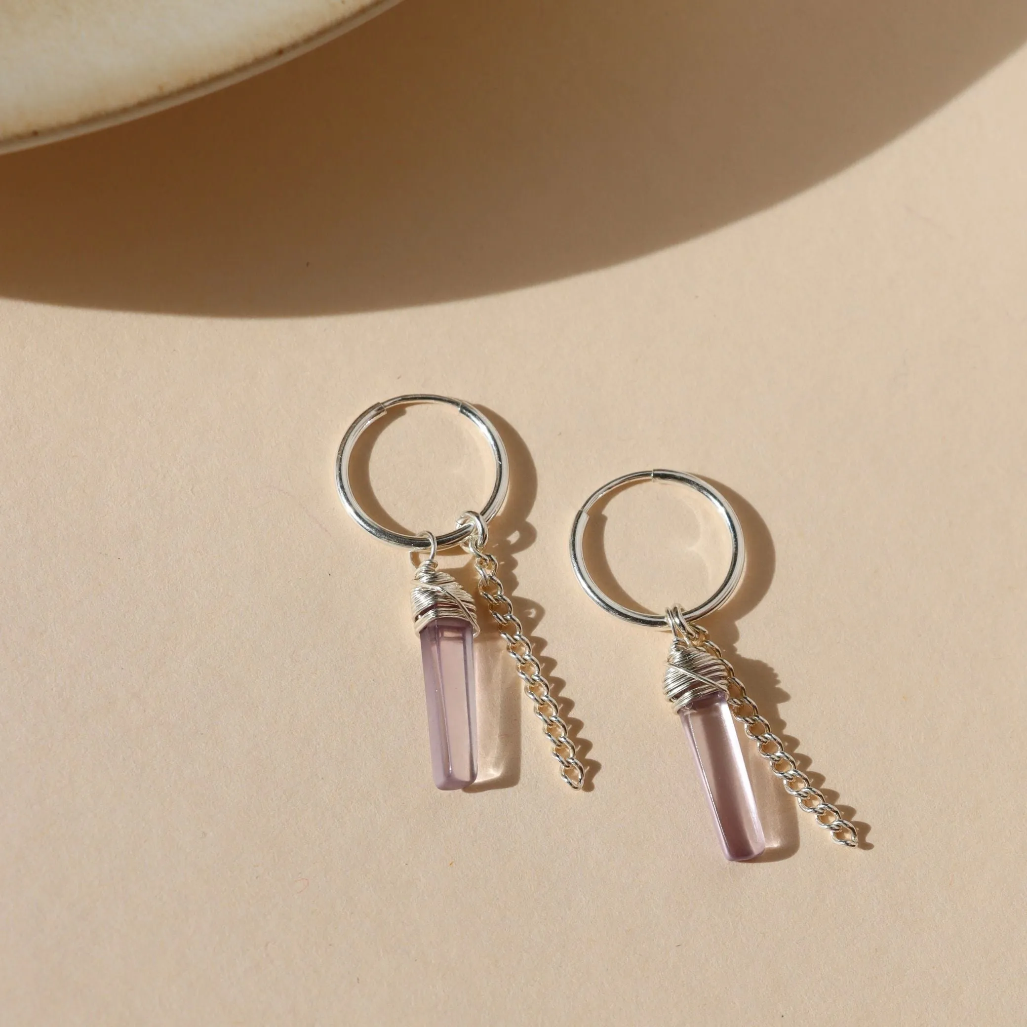 Pink Aura Hoops sold by Token Jewelry product image thumbnail 2