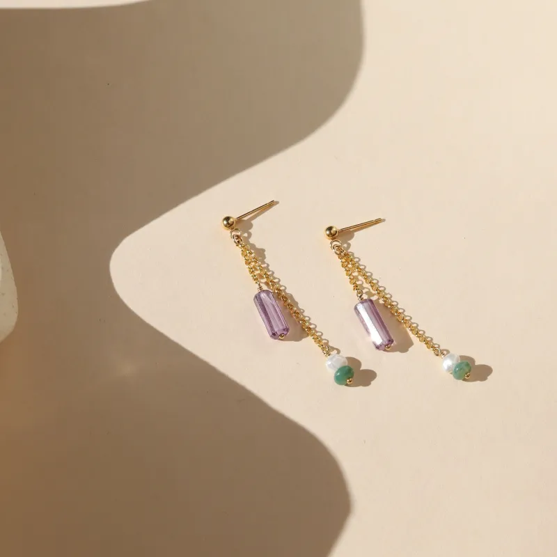 Iris Drop Earrings made by Token Jewelry