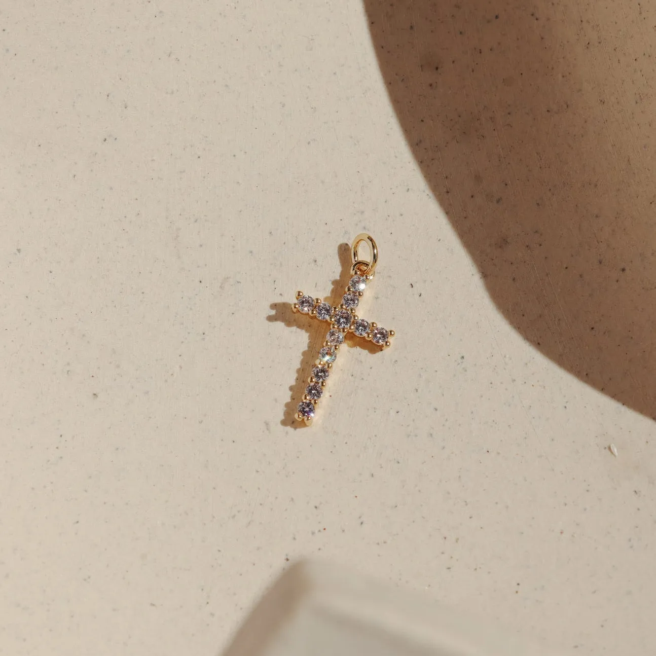 Pave Cross Charm sold by Token Jewelry