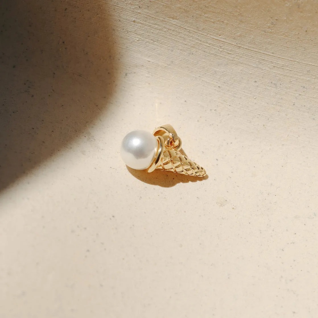 Pearl Ice Cream Cone Charm sold by Token Jewelry