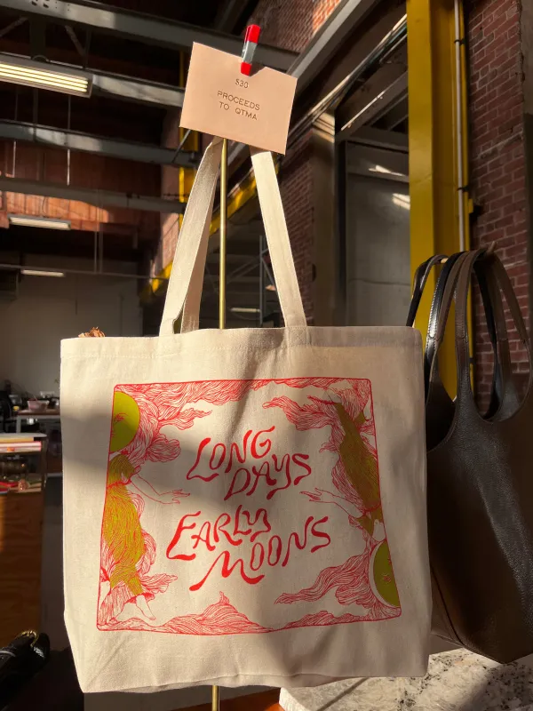 Long Days Early Moons Canvas Tote made by LINDQUIST