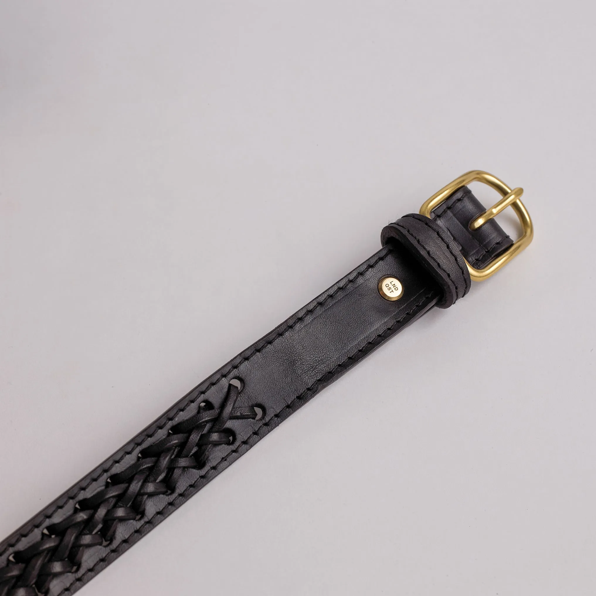 Braided Belt in Black Vachetta sold by LINDQUIST product image thumbnail 2