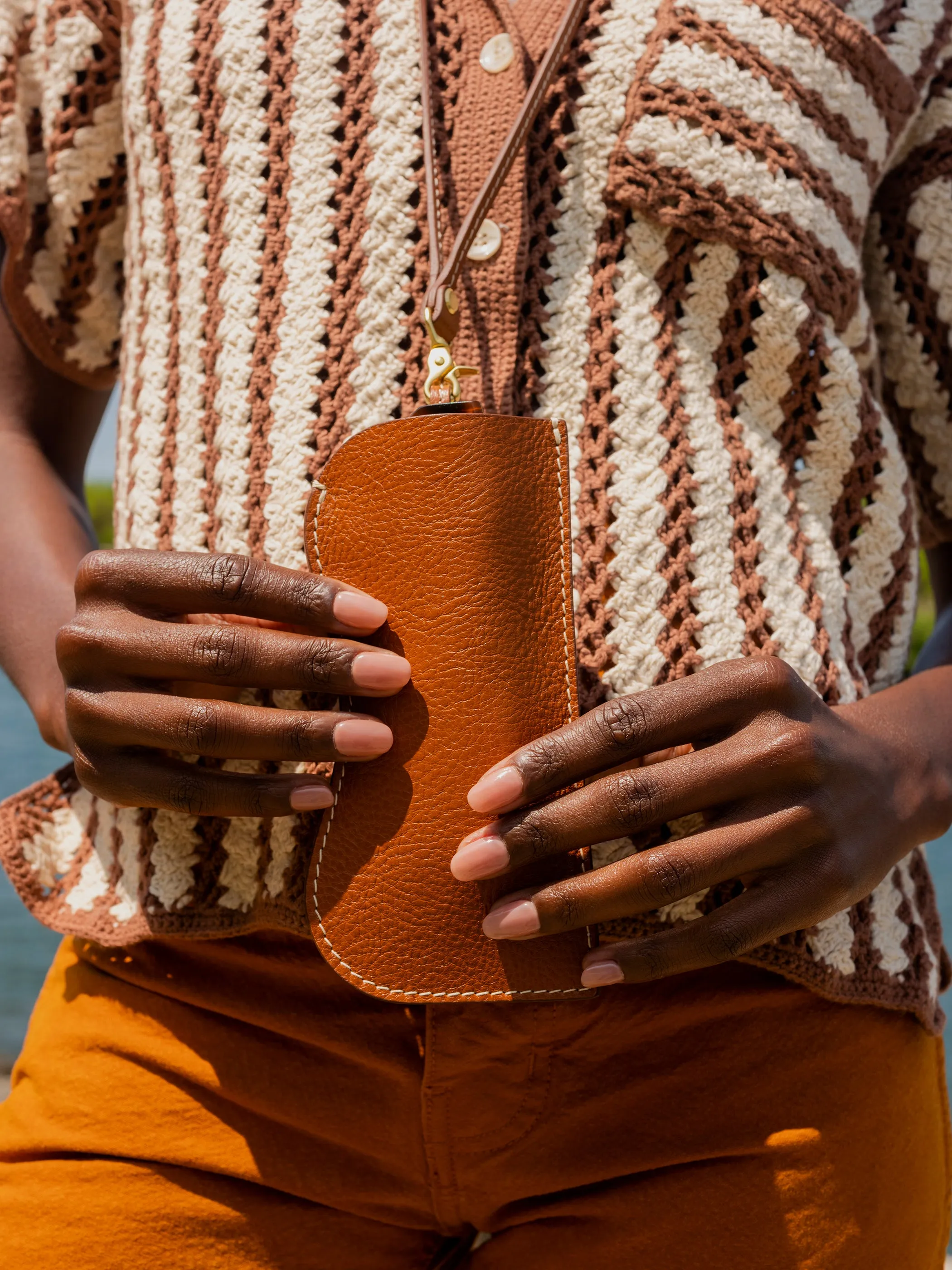 Ceci Sunglass Case in Leather Brown sold by LINDQUIST product image thumbnail 5