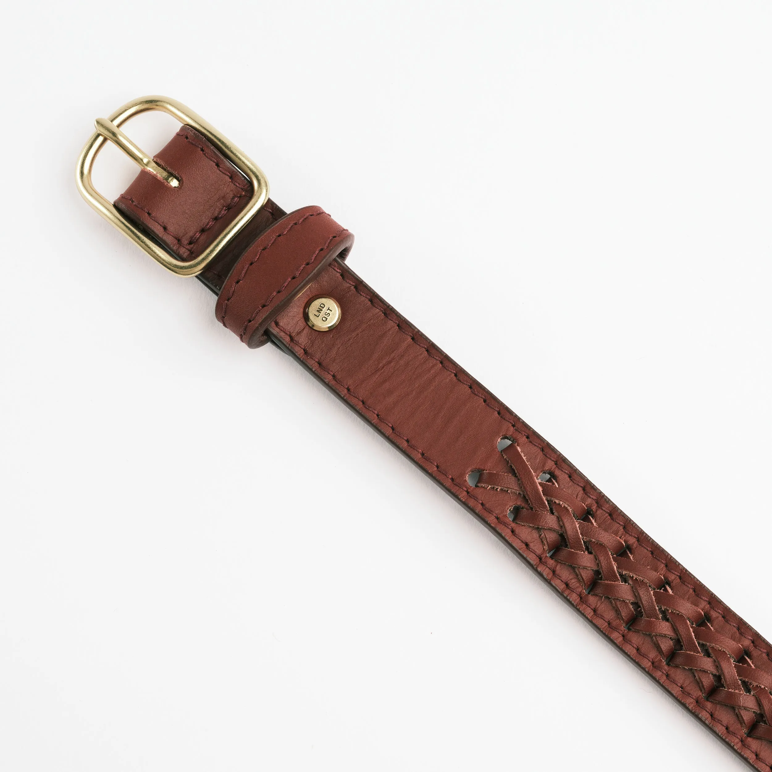 Braided Belt in Brick Vachetta sold by LINDQUIST product image thumbnail 2