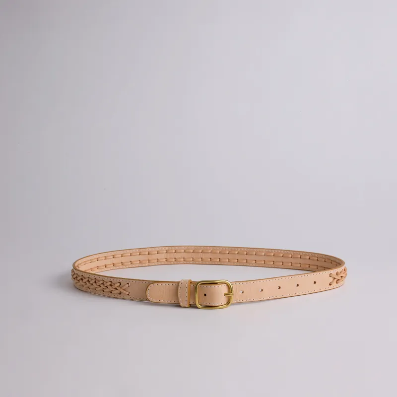 Braided Belt in Vachetta made by LINDQUIST