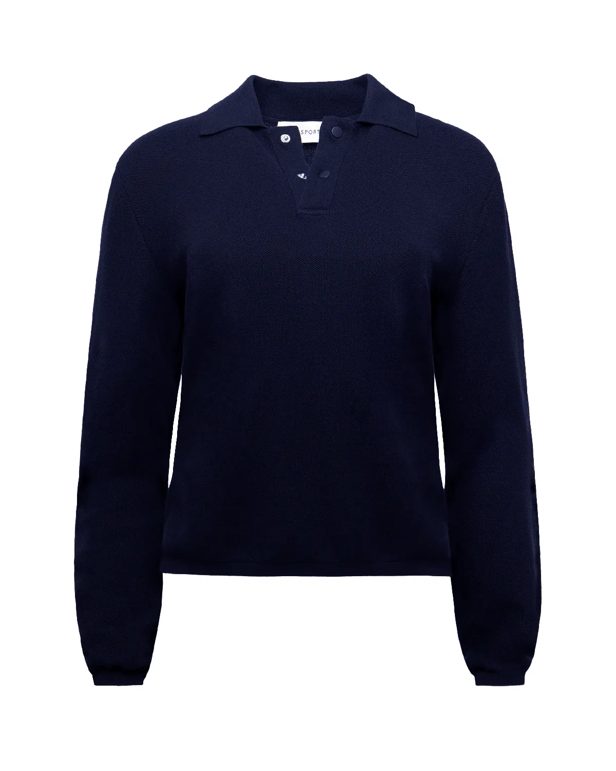 Long Sleeve Brooke Polo in Navy sold by High Sport