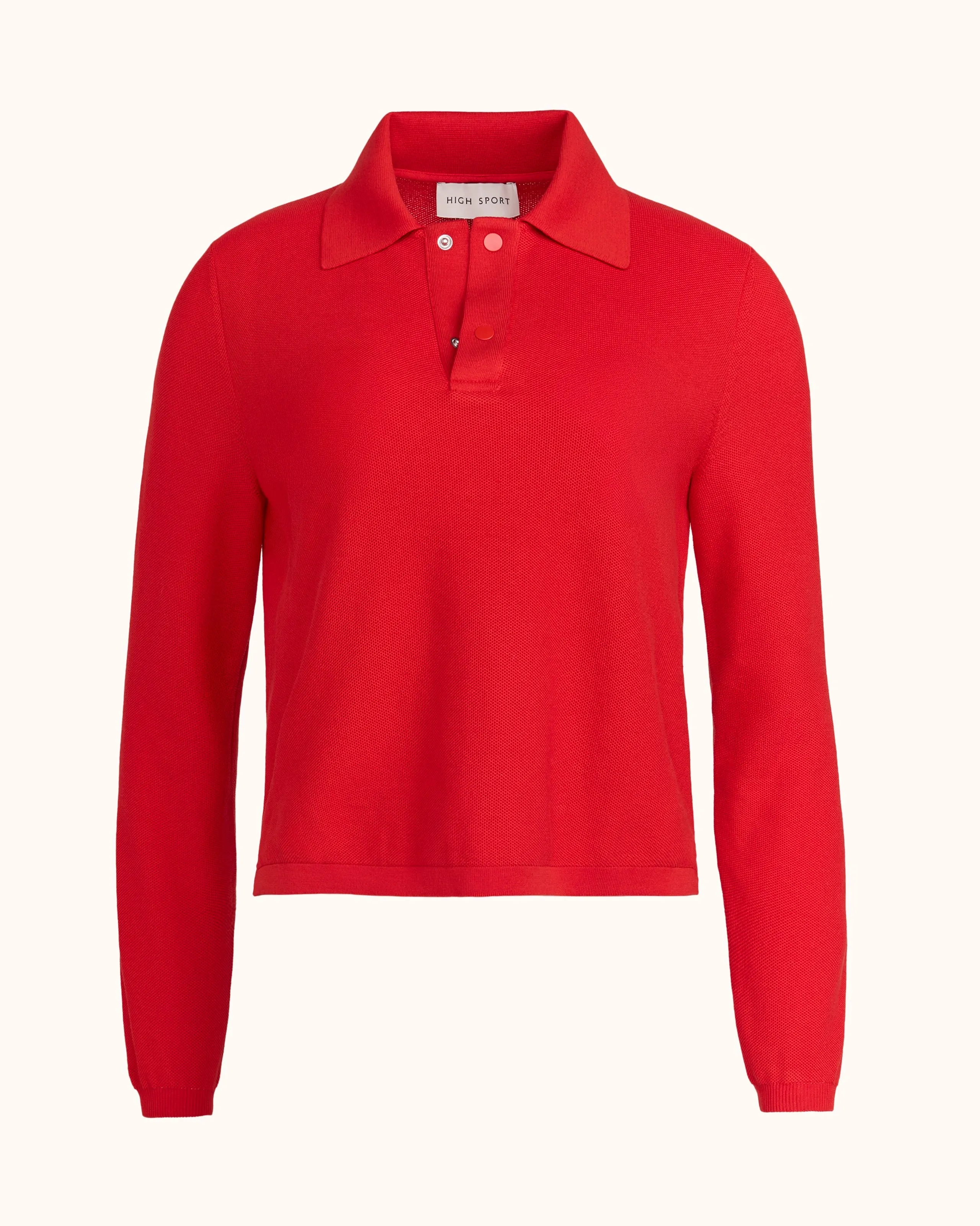 Long Sleeve Brooke Polo in Red sold by High Sport
