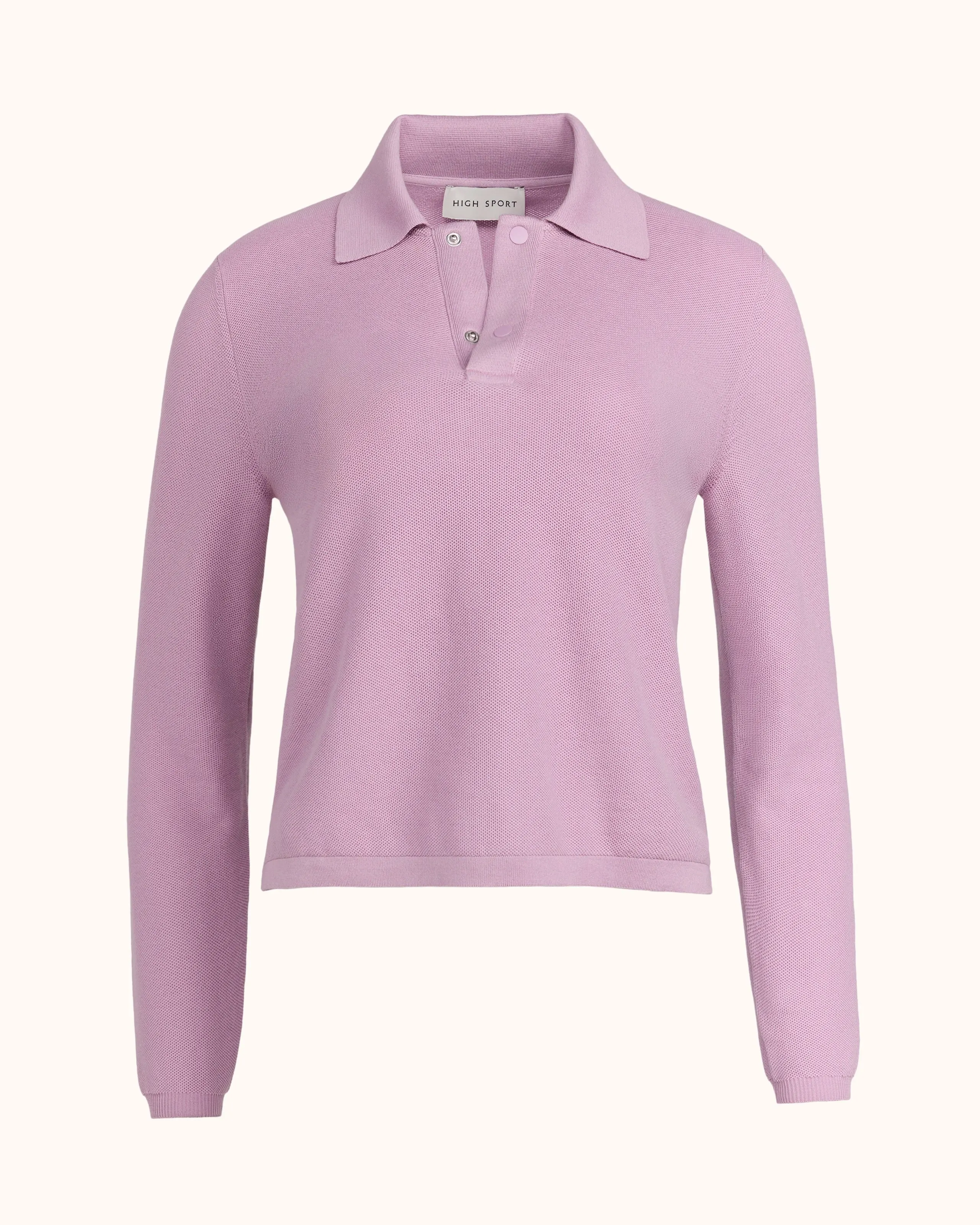 Long Sleeve Brooke Polo in Lilac sold by High Sport