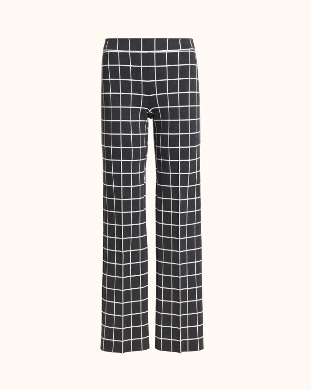 Louis Pant in Charcoal Windowpane sold by High Sport