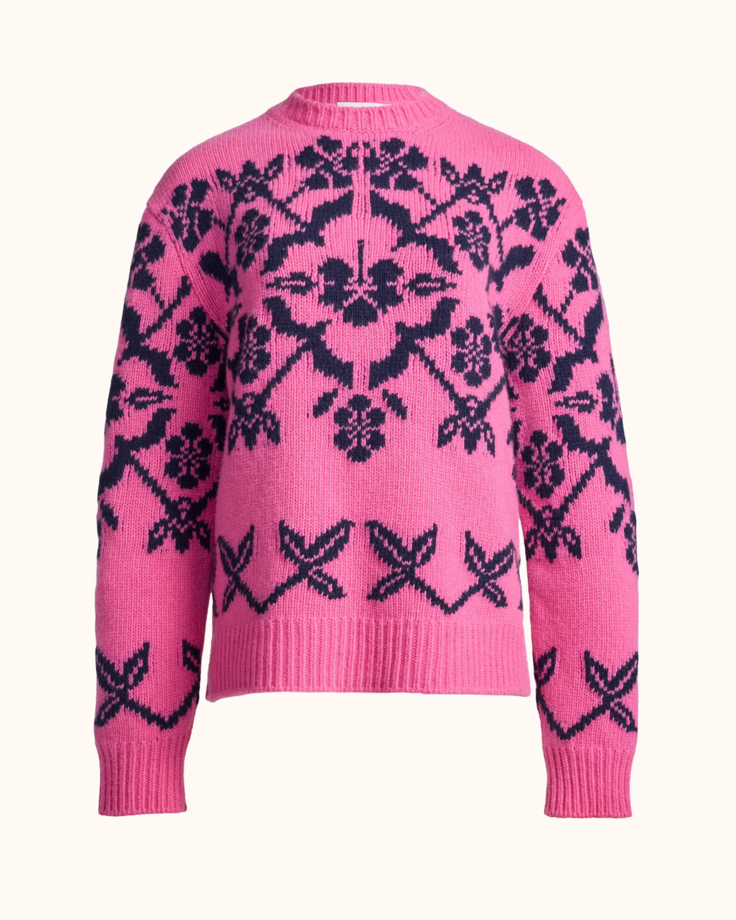 Georgia Fairisle Sweater in Pink Combo sold by High Sport