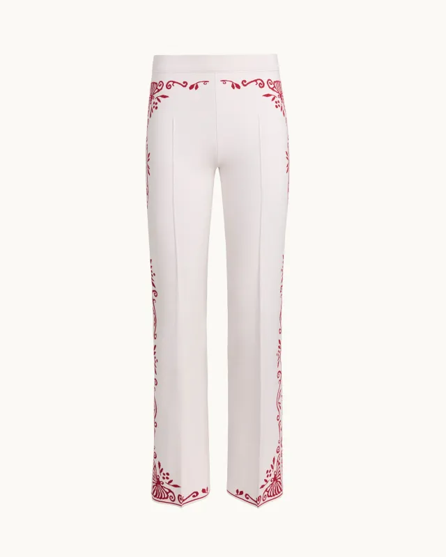 Scroll Pant in Ivory Combo sold by High Sport