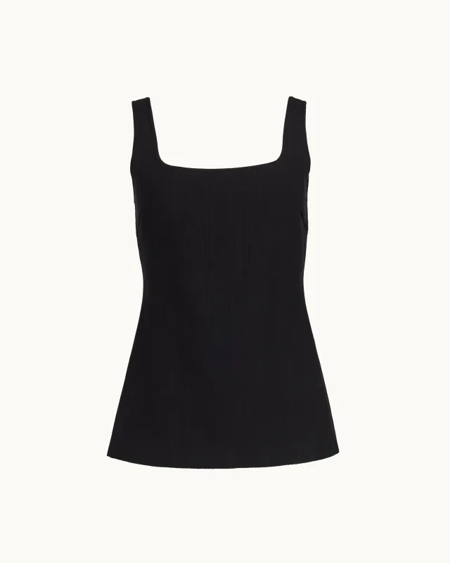 Inna Top in Black Tonal Stripe made by High Sport