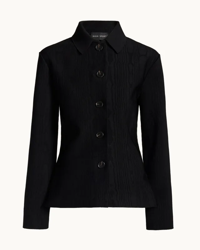 Oliver Jacket in Black Moiré made by High Sport