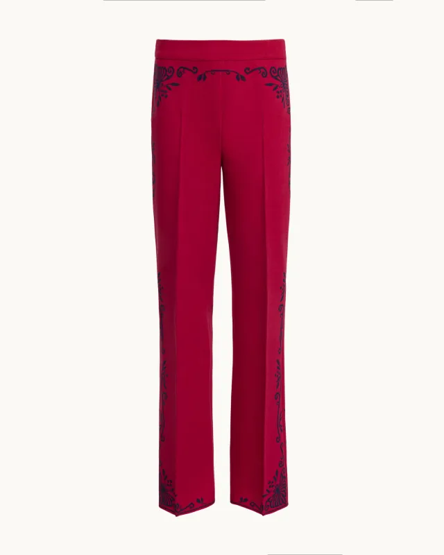 Scroll Pant in Dark Red Combo made by High Sport