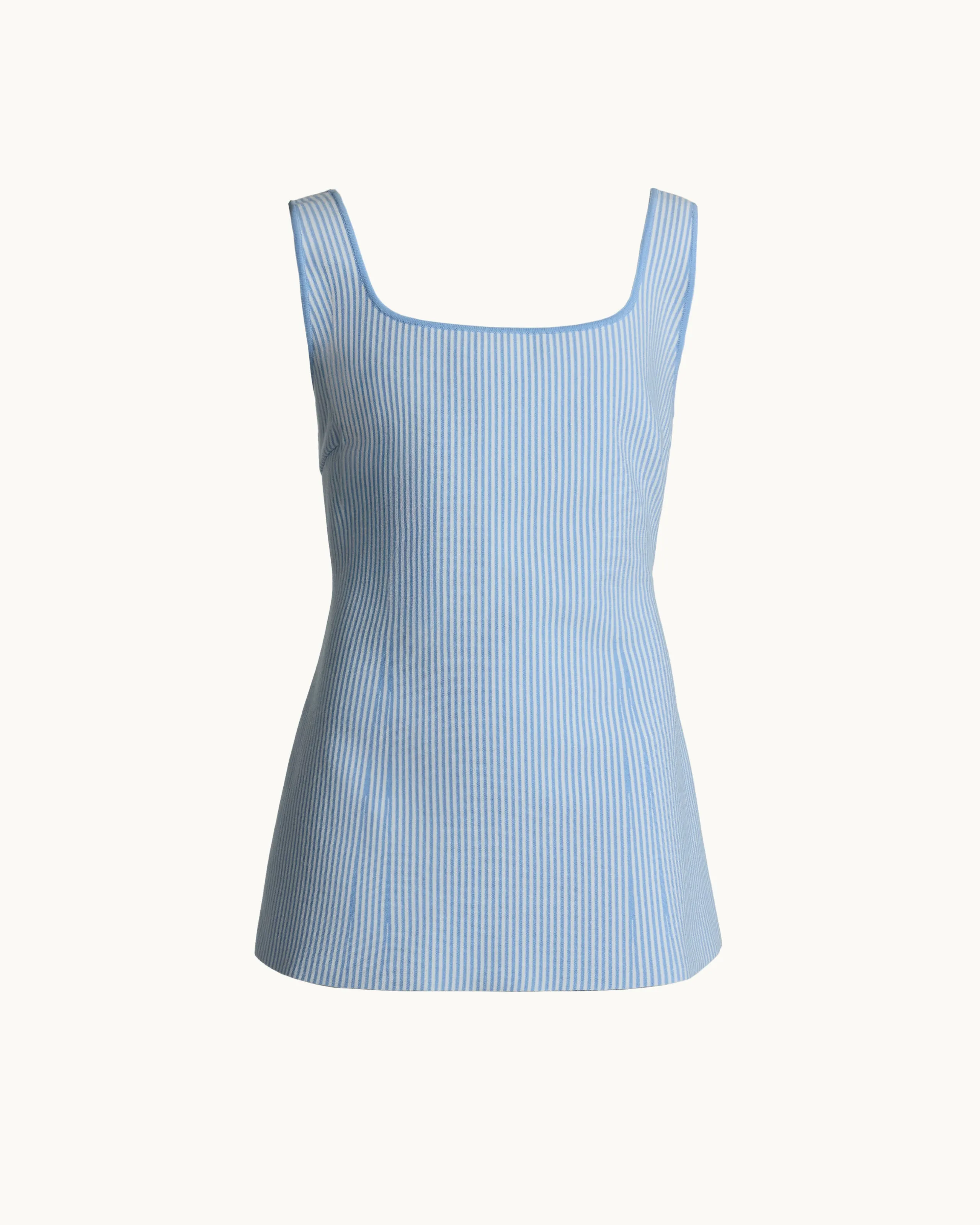 Inna Top in Pale Blue Seersucker sold by High Sport