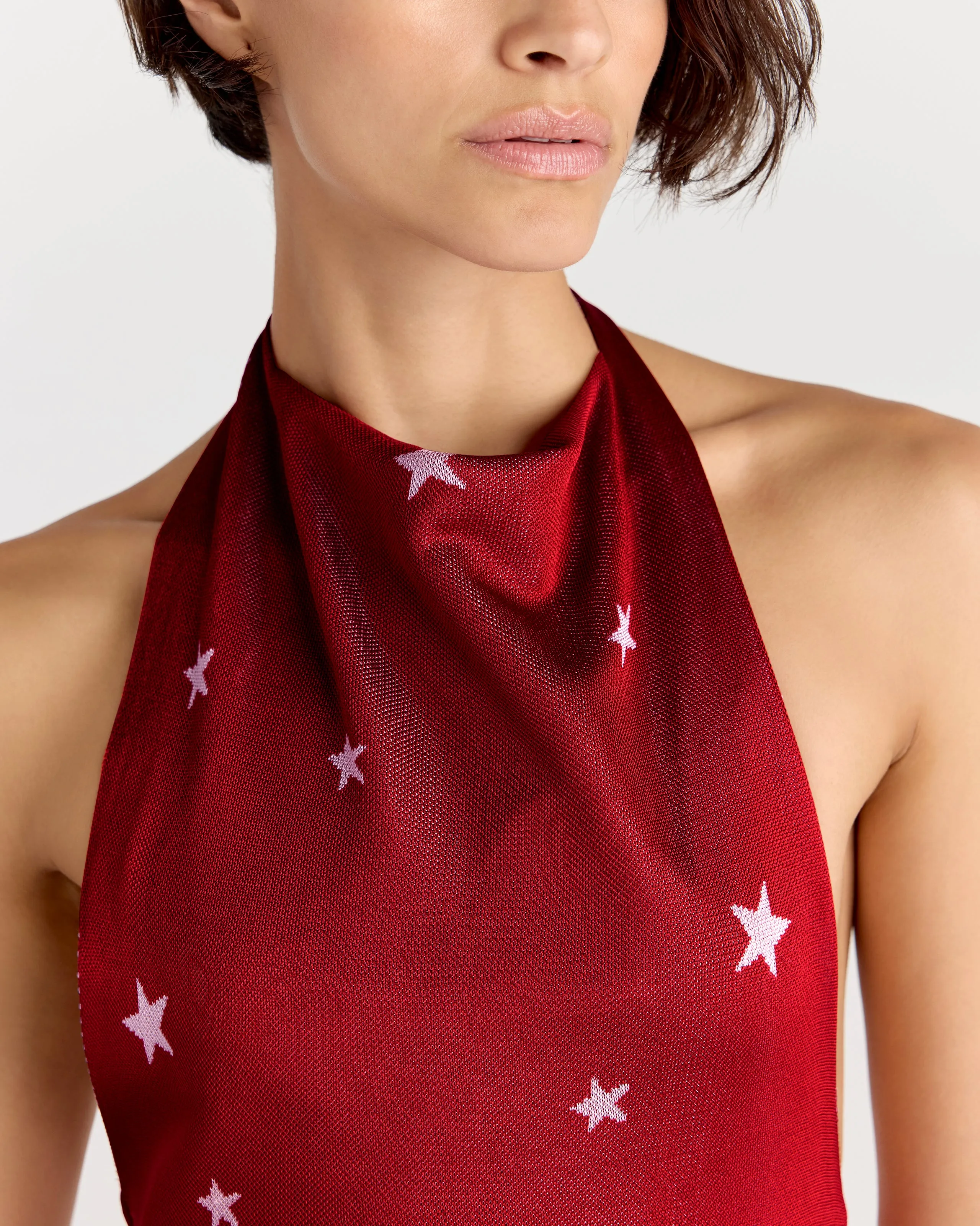 Elton Dress in Ruby/Ivory sold by High Sport product image thumbnail 4